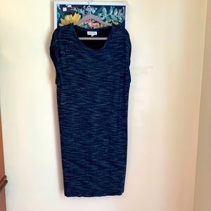 Anthropologie Cloth & Stone Heather Grey Rolled Sleeve Dress